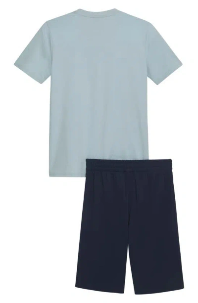 Puma Kids' Jersey Graphic T-shirt & Shorts Set In Turquoise Aqua
