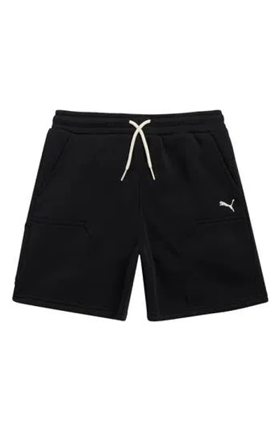 Puma Kids' Knit Shorts In Black