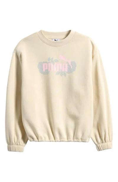 Puma Kids' Lace Pack Graphic Sweatshirt In Brown