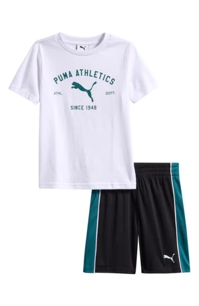 Puma Kids' Logo Graphic T-shirt & Shorts In Multi