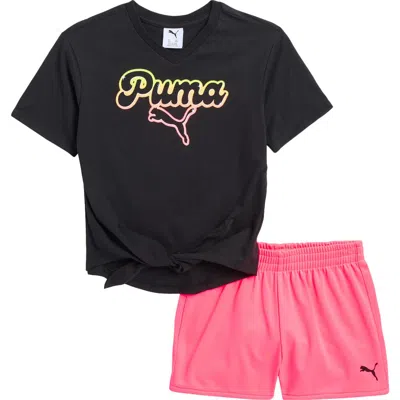 Puma Kids' Logo Jersey T-shirt & Shorts Set