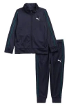 Puma Kids' Logo Print Tricot Track Jacket & Joggers Set In Blue