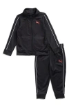 Puma Kids' Logo Print Tricot Track Jacket & Joggers Set In Black