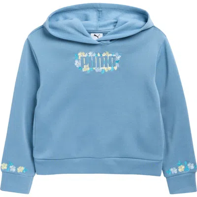 Puma Kids' Nature Fleece Hoodie In Blue