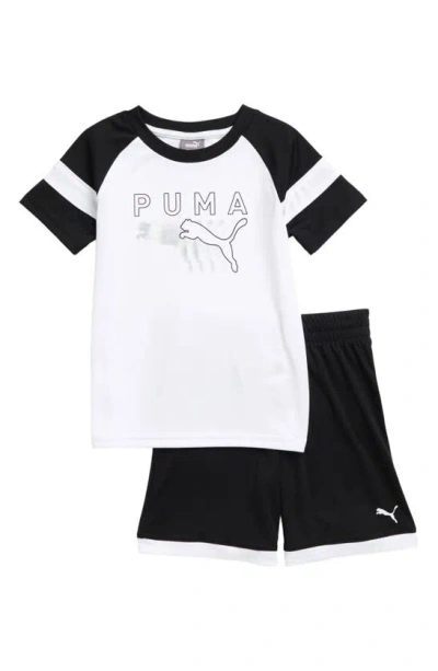 Puma Kids' Performance Graphic T-shirt & Shorts Set In Black