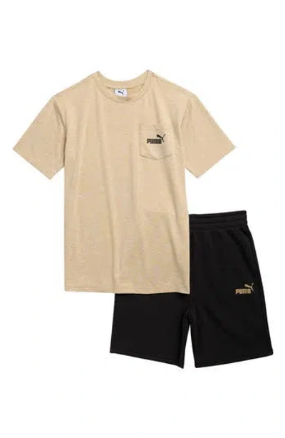 Puma Kids' Pocket Graphic T-shirt & Shorts Set In Multi