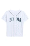 Puma Kids'  Baseball Jersey In White Traditional