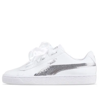 Puma Kids  Basket Skate Shoes In White