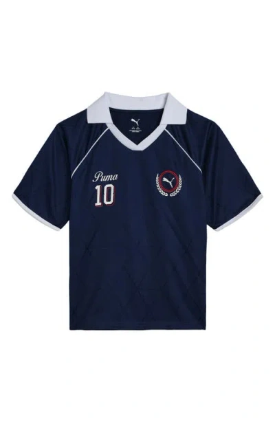 Puma Kids' Raglan Sleeve Rugby Polo In Brown