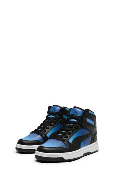Puma Kids' Rebound Layup High Top Sneaker In Black