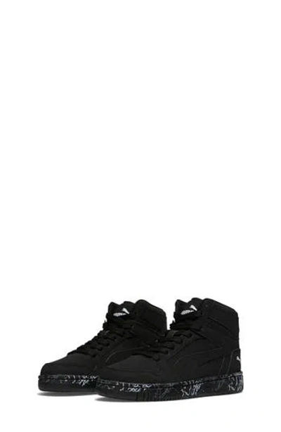 Puma Kids' Rebound Layup High Top Sneaker In Black