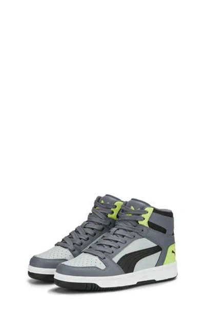 Puma Kids' Rebound Layup High Top Sneaker In Gray