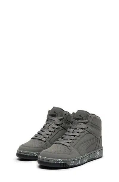 Puma Kids' Rebound Layup High Top Sneaker In Gray