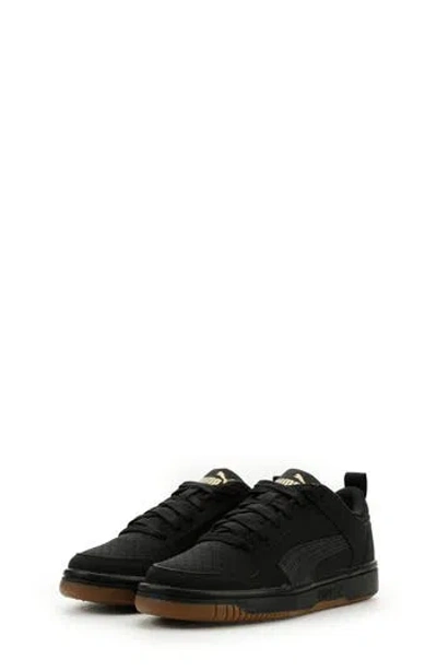 Puma Kids' Rebound Layup Low Top Sneaker In Black