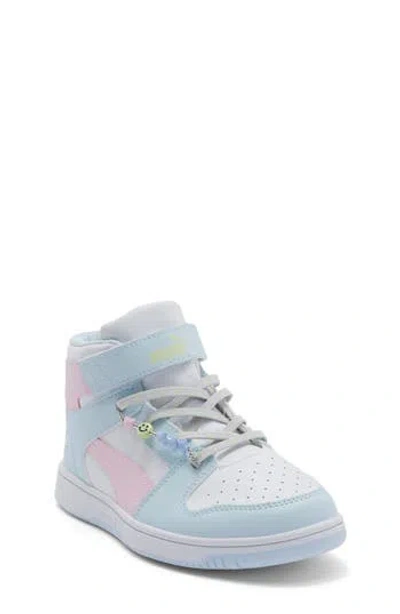 Puma Kids' Rebound Layup Playful Charm High Top Sneaker In Blue