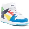 Puma Kids' Rebound Layup Sl Sneaker In  White-yellow- Royal