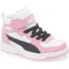 Puma Kids' Rebound Layup Sneaker In  White- Black
