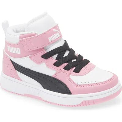 Puma Kids' Rebound Layup Sneaker In  White- Black