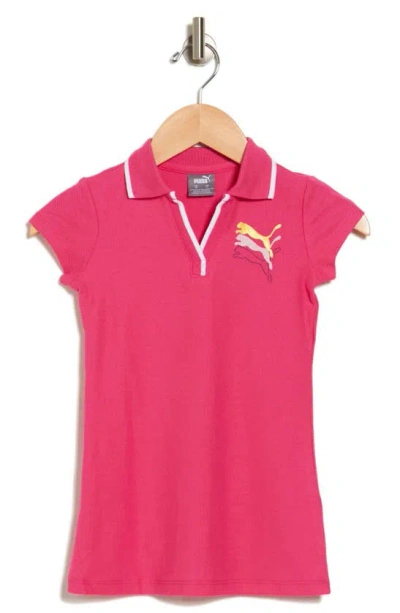 Puma Kids' School's Out Polo Dress In Pink