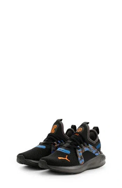 Puma Kids' Softride Enzo 5 Sneaker In Black