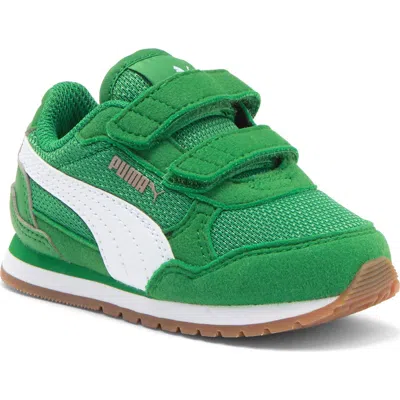 Puma Kids' St Runner V4 Mesh Sneaker In Green