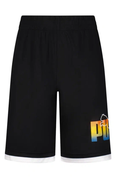 Puma Kids' Summer Cool Interlock Shorts In Black