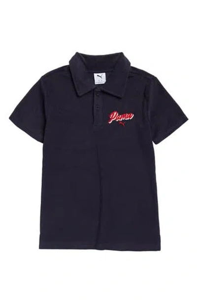Puma Kids' Terry Towel Polo In Blue