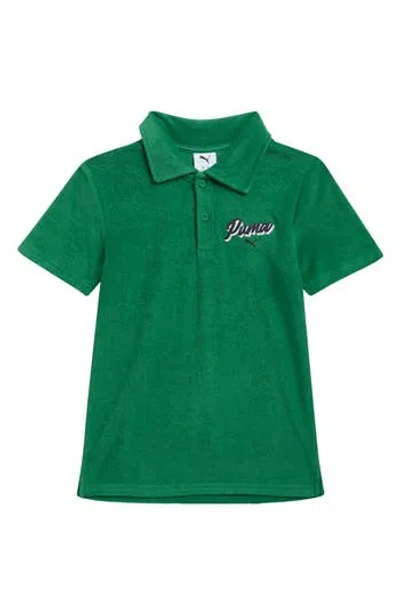 Puma Kids' Terry Towel Polo In Green