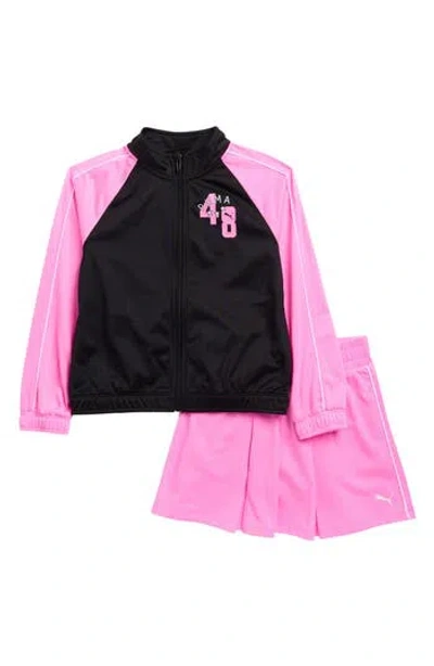 Puma Kids' Track Jacket & Skort In Pink
