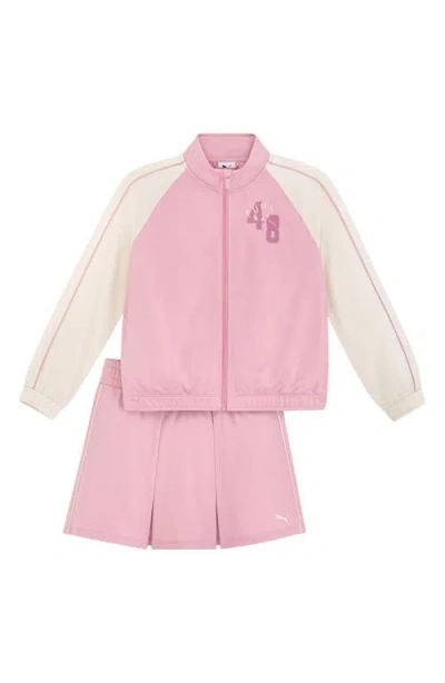 Puma Kids' Track Jacket & Skort In Pink