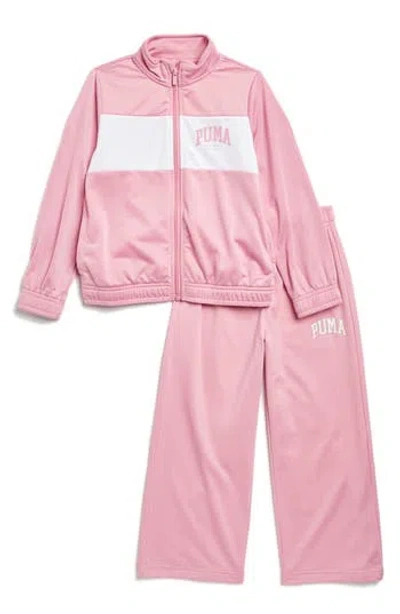 Puma Kids' Tricot Jacket & Pants Set In Pink/pink