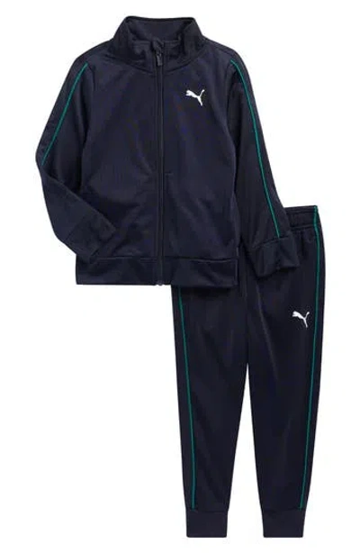 Puma Kids' Tricot Track Jacket & Joggers Set In Black