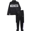 Puma Kids' Tricot Track Jacket & Joggers Set In Black