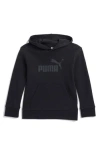 Puma Kids' Vibe Check Cotton Waffle Knit Hoodie In Black