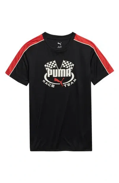 Puma Kids' Vintage Moto Graphic T-shirt In Black