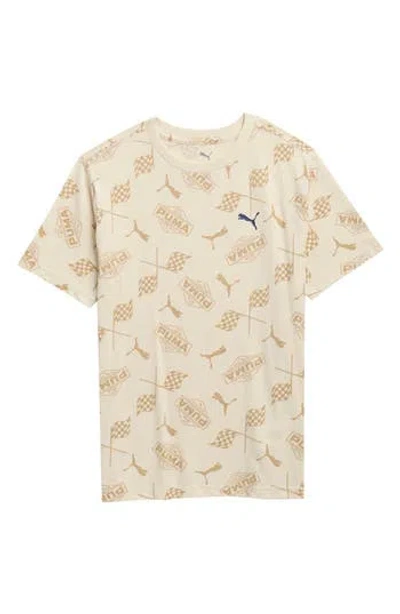 Puma Kids' Vintage Moto Graphic T-shirt In Neutral