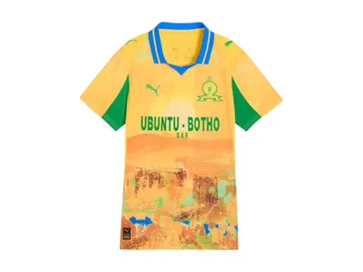 Pre-owned Puma Kidsuper Women's Mamelodi Sundowns Replica Jersey In Pele Yellow/fast Green