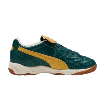 Pre-owned Puma King Indoor Gs 'green Terrain Archive Gold' | Black | Kid's Size 6