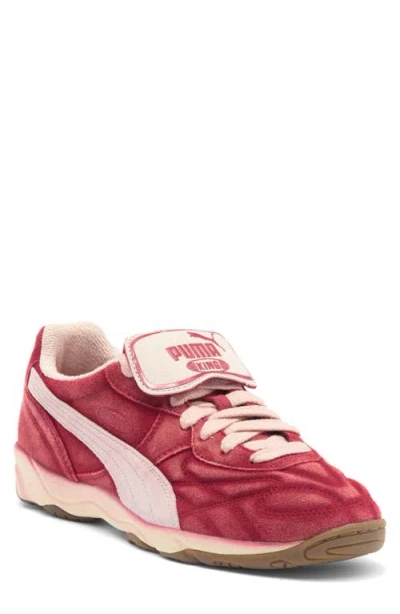 Puma King Indoor The Neverworn V Soccer Trainer In Dark Crimson-rose Quartz