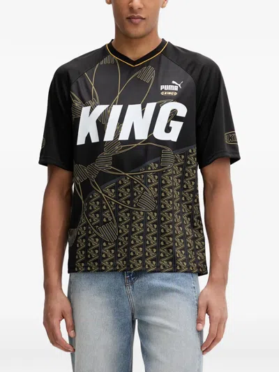 Puma King Logo-print T-shirt In Black