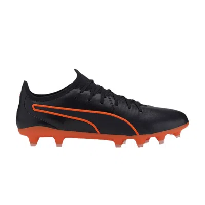 Pre-owned Puma King Pro Fg 'black Shocking Orange' | Men's Size 13