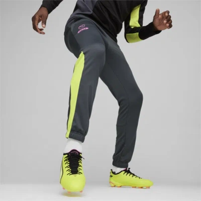 Puma King Pro Men's Training Pants In Strong Gray-electric Lime