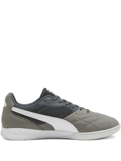 Puma King Top Suede Sneakers In Gray