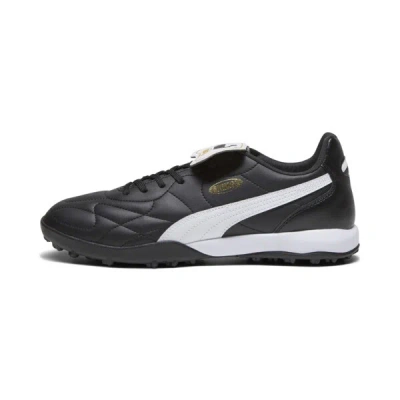 Puma King Top Turf Trainer Men's Soccer Cleats Shoes In Black- White- Gold