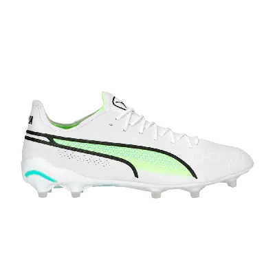 Pre-owned Puma King Ultimate Fg Ag 'white Electric Peppermint'