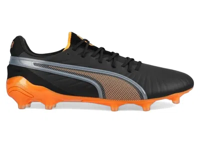 Pre-owned Puma King Ultimate Fg/ag Hot Pursuit Pack (women's) Sneakers In  Black/heat Fire/ Silver