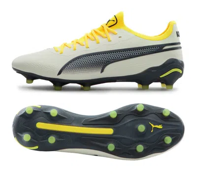 Pre-owned Puma King Ultimate Fg/ag Men's Football Shoes Soccer Sports Training 107563-05 In Yellow
