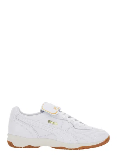 Puma King White Sneakers With Formstrip Logo Detail On The Side And Logo Patch On The Tongue In Leather U