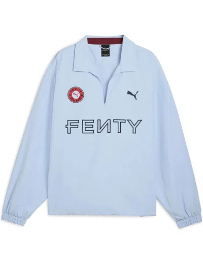 Puma X Fenty Nylon Drill Pullover In Blue