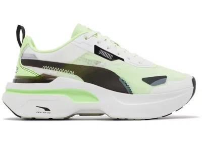 Pre-owned Puma Kosmo Rider New Realities (women's) Sneakers In White/fizzy Lime